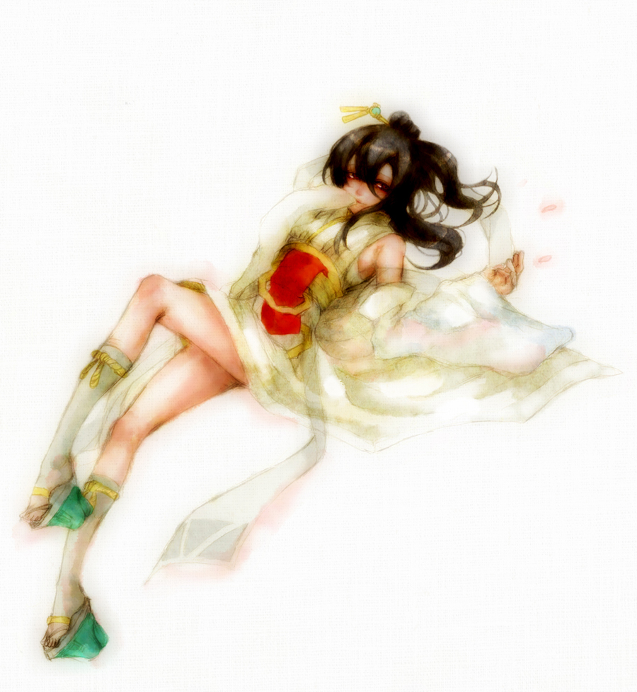 1boy, alternate_color, alternate_hair_color, amane_nishiki, androgynous, black_hair, blazblue, brown_eyes