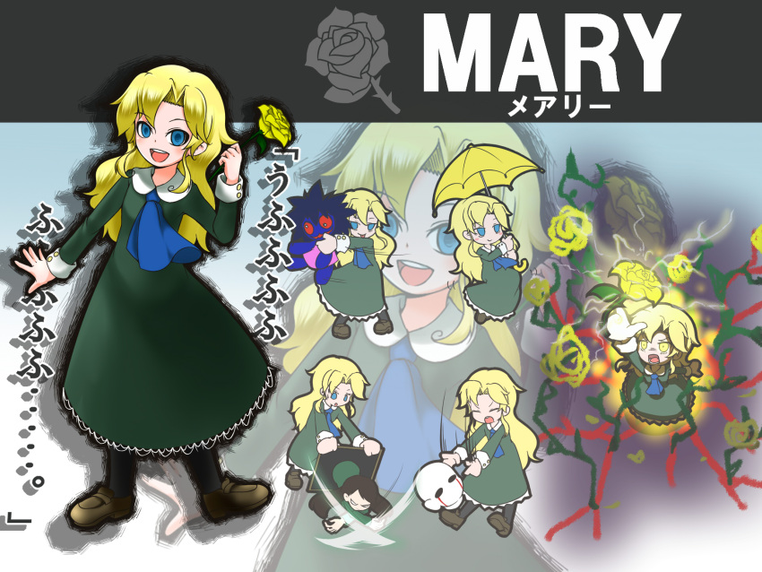 >_<, :d, :p, blonde_hair, blue_eyes, blush_stickers, character_name, doll