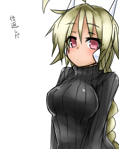 blazblue, breasts, lambda-11, lowres, mikusu, red_eyes