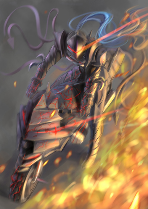 1boy, armor, berserker_(fate/zero), exxe, fate/zero, fate_(series), full_armor, motor_vehicle