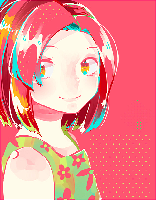 1girl, brown_eyes, child, dress, scp-053, scp_foundation, seriko_(seo77000), smile, solo