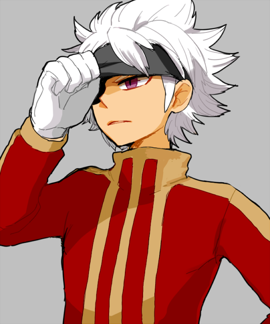 1boy, bust, gassan_kunimitsu, gloves, goalkeeper, headband, ibuki_munemasa, inazuma_eleven_(series)