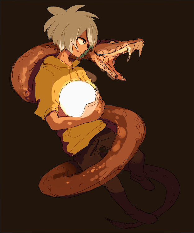 1boy, alternate_hair_color, ball, fangs, inazuma_eleven_(series), inazuma_eleven_go, kurama_norihito, male