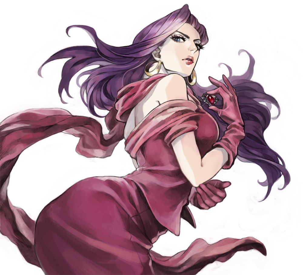 1girl, bare_shoulders, blue_eyes, gem, gloves, jojo_no_kimyou_na_bouken, lisa_lisa, long_hair