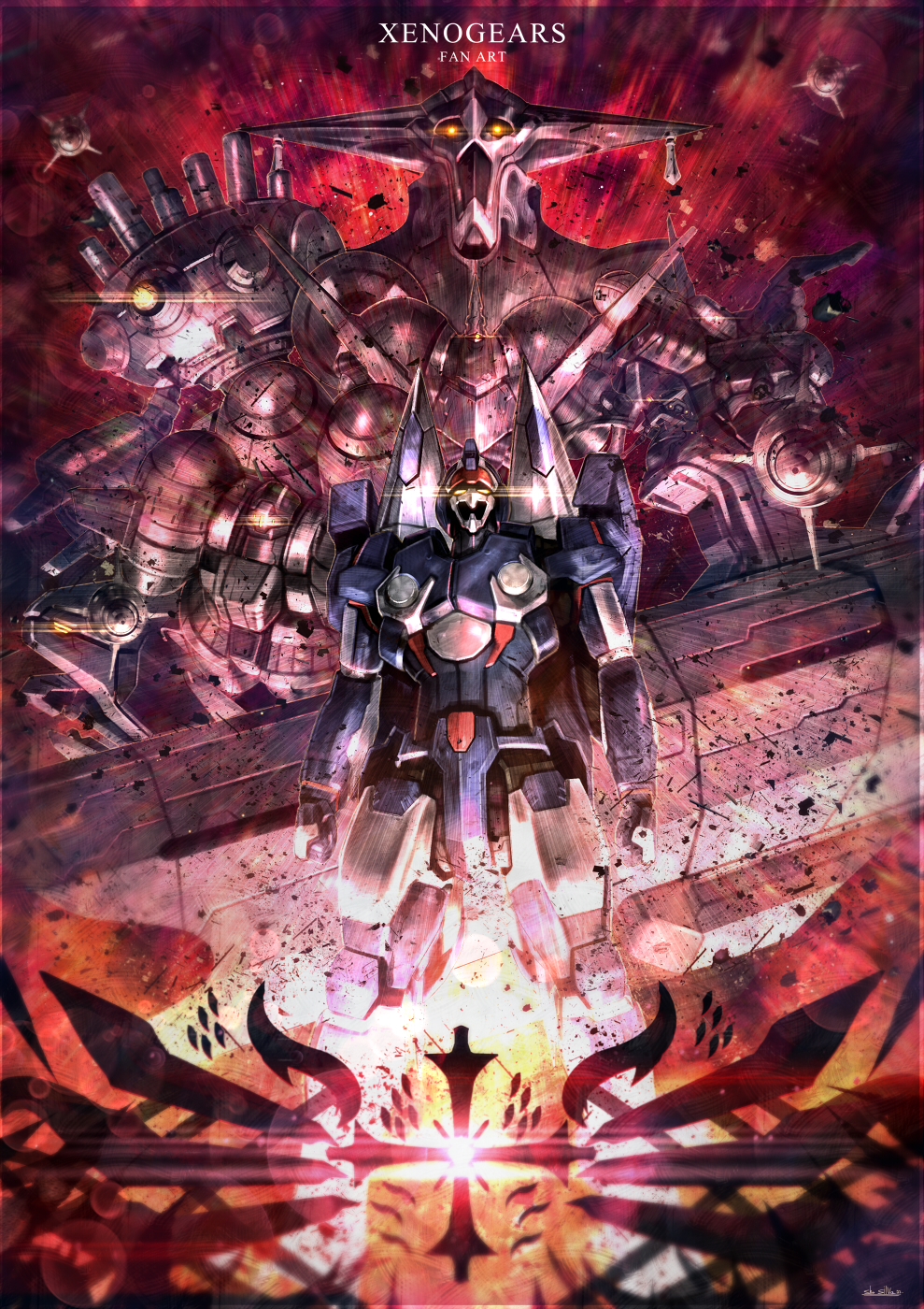 grahf, highres, mecha, r_shotaro, weltall, xenogears