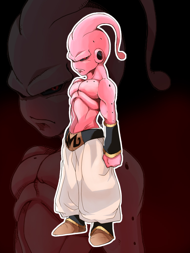 41_(taskmaster41), baggy_pants, bald, black_sclera, bracer, dragon_ball, dragon_ball_z, frown