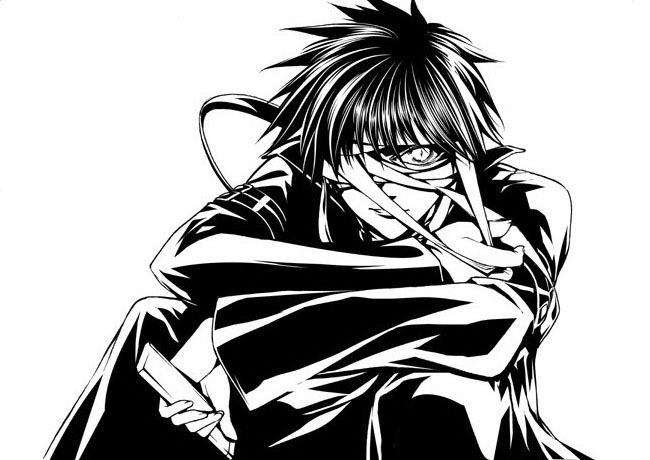 bandage, kiyoshi, knife, monochrome, nanaya_shiki, satsujinki, tohno_shiki, tsukihime