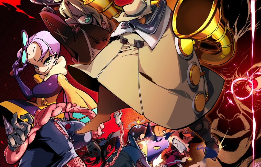 artist_request, big_band, cigar, cyborg, fedora, hat, hive_(skullgirls), ileum_(skullgirls)