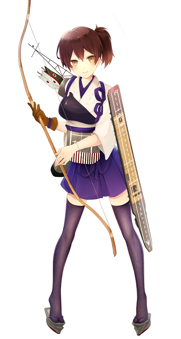 1girl, brown_eyes, brown_hair, harumoti, japanese_clothes, kaga_(kantai_collection), kantai_collection, long_hair