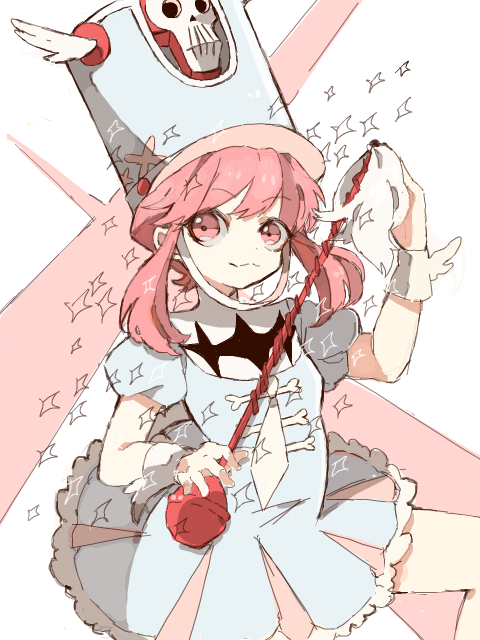 1girl, :3, baton, dress, hat, jakuzure_nonon, kill_la_kill, mam233