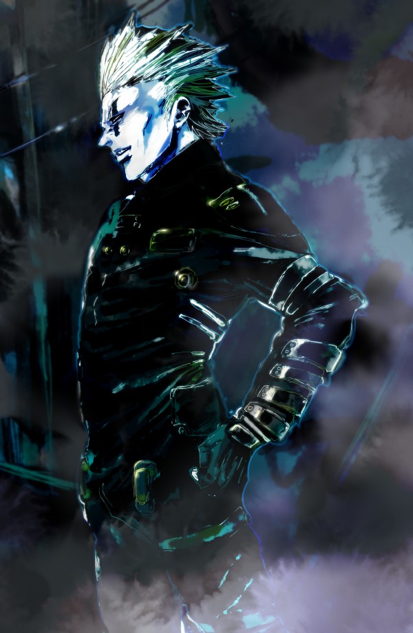 1boy, blame!, bodysuit, cyborg, dhomochevsky, john-b, monochrome, safeguard