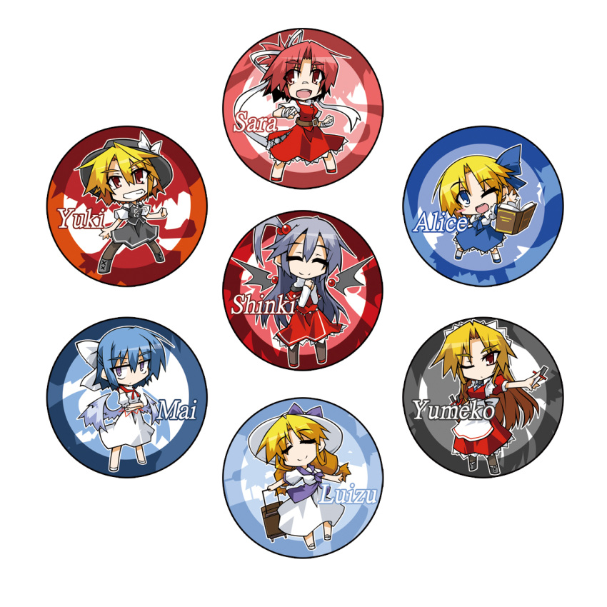 ahoge, alice_margatroid, alice_margatroid_(pc-98), angel_wings, bandage_on_nose, bandaged_fingers, black_hat, blonde_hair