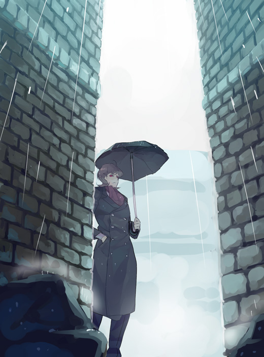 1boy, dio_brando, glowing, glowing_eyes, jojo_no_kimyou_na_bouken, rain, red_eyes, solo