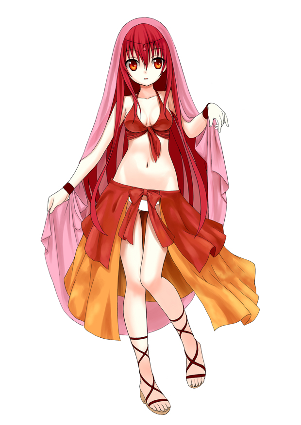 1girl, bikini, long_hair, original, red_eyes, redhead, setona_(daice), solo