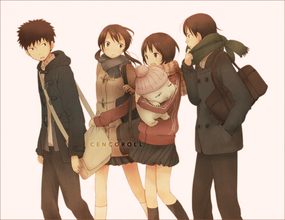 cenco, cencoroll, coat, jacket, kei_(cencoroll), monster, plasm, scarf