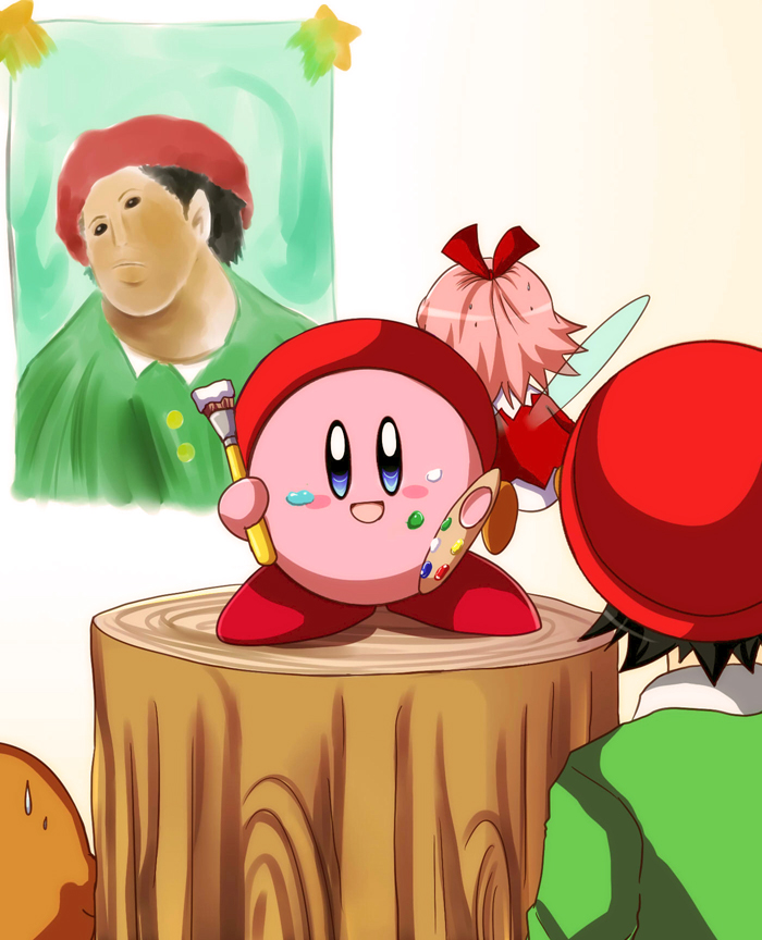 adeleine, ecce_homo, kirby, kirby_(series), kirby_64, konna-nani, paintbrush, palette