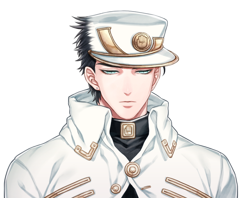 1boy, black_hair, green_eyes, hat, haze00, jojo_no_kimyou_na_bouken, kuujou_joutarou, solo