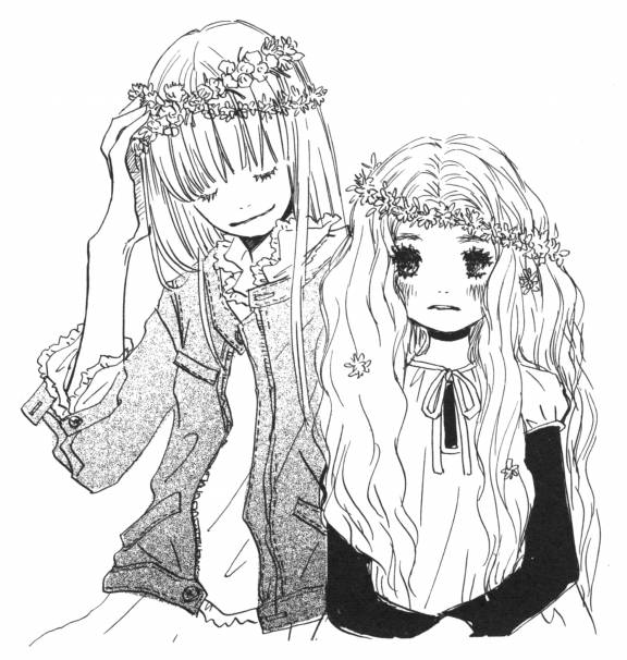black, blush, chika_umino, flower, hanamoto_hagumi, honey_and_clover, jacket, long_hair