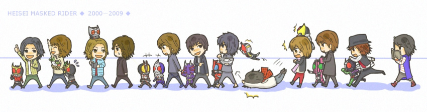 6+boys, chibi, china75, everyone, godai_yuusuke, hibiki_(hibiki), hidari_shoutarou, inui_takumi
