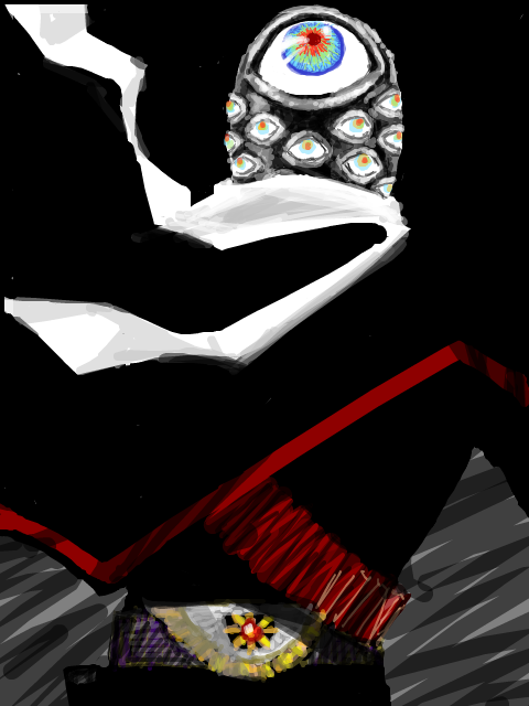 eyes, kamen_rider, kamen_rider_stronger_(series), lnsh, monster, scarf, solo, titan