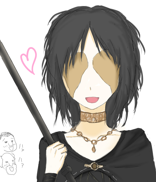 <3, black_hair, choker, demon's_souls, demon's_souls, female, heart, maiden_in_black
