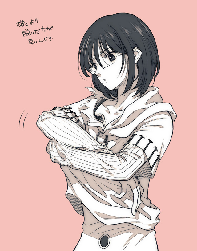 1boy, androgynous, ayamiya_fumi, black_eyes, black_hair, expressionless, eyelashes, glasses