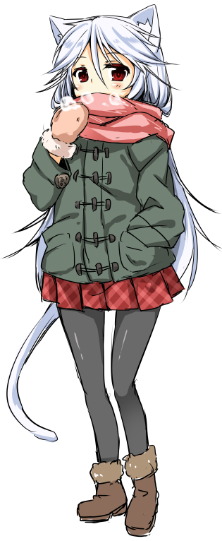 1girl, animal_ears, cat_ears, cat_tail, dodome-iro_mayonnaise, gloves, original, pantyhose