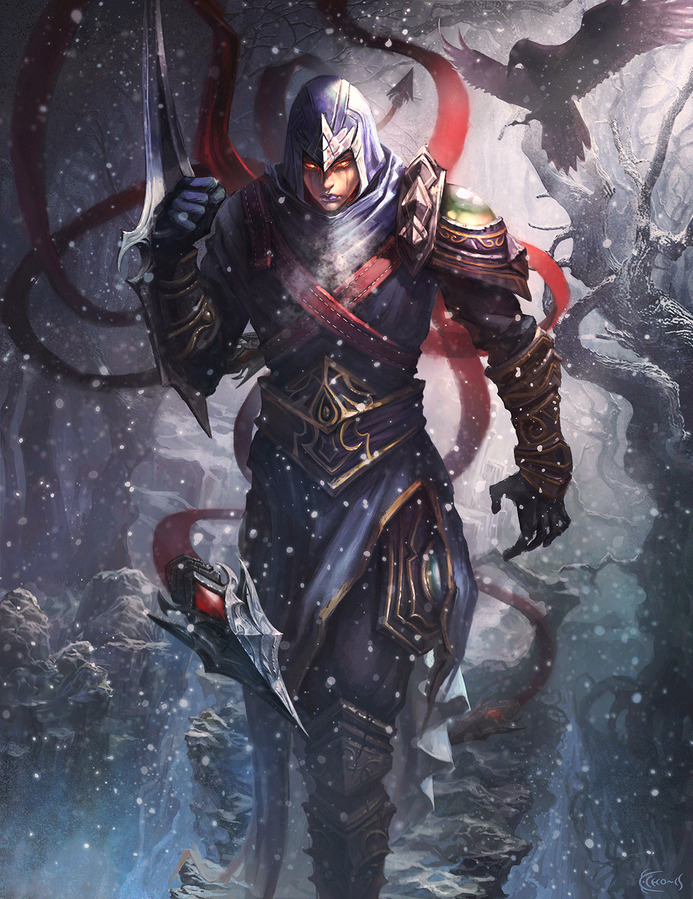 arm_blade, echo-cs, hood, league_of_legends, tagme, talon_(league_of_legends), weapon