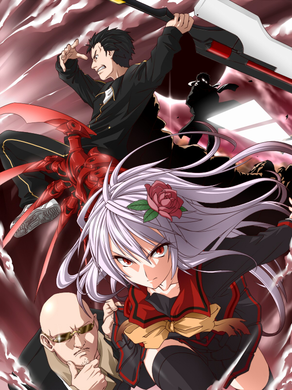 bald, black_hair, black_legwear, character_request, deku_(dekunosu), flower, hair_flower, hair_ornament