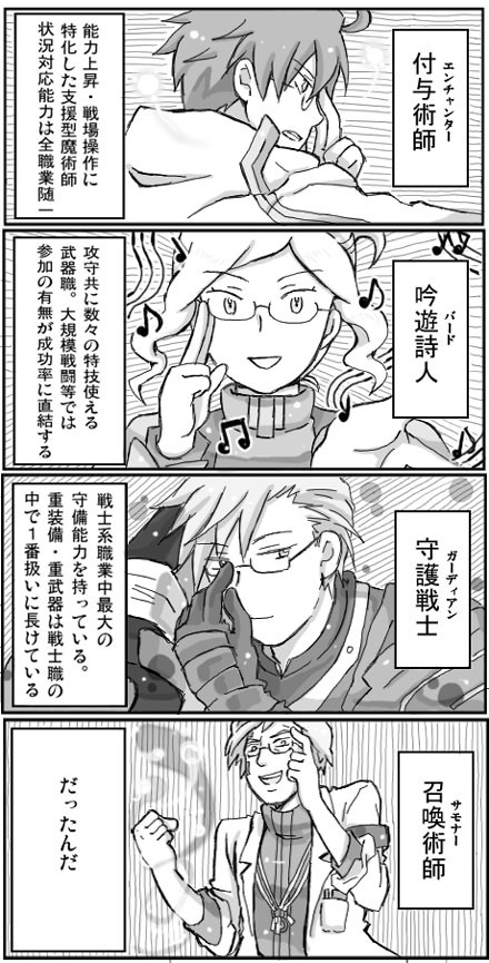 1girl, 3boys, comic, crusty_(log_horizon), glasses, henrietta_(log_horizon), kinokko, log_horizon