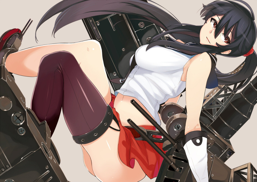 1girl, black_hair, blush, breasts, brown_eyes, gloves, kantai_collection, large_breasts