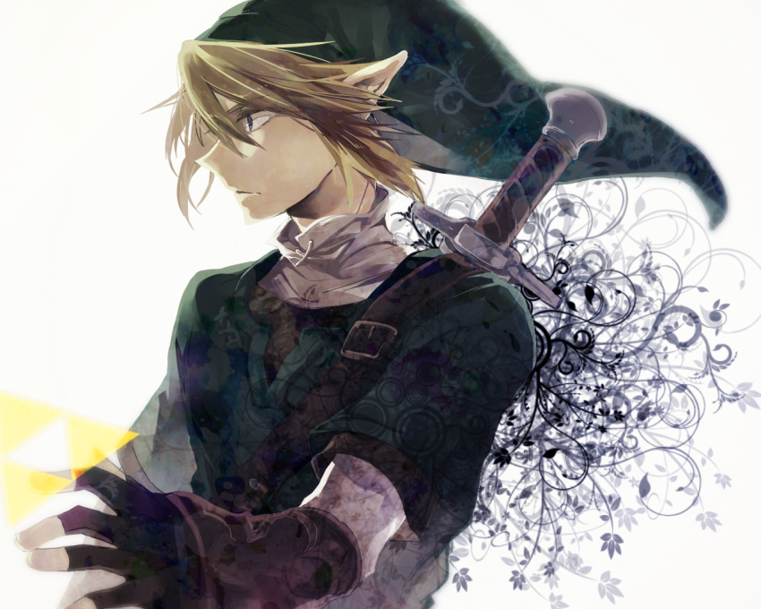 anko_(kirikiri), blonde_hair, blue_eyes, gloves, hat, link, nintendo, pointy_ears