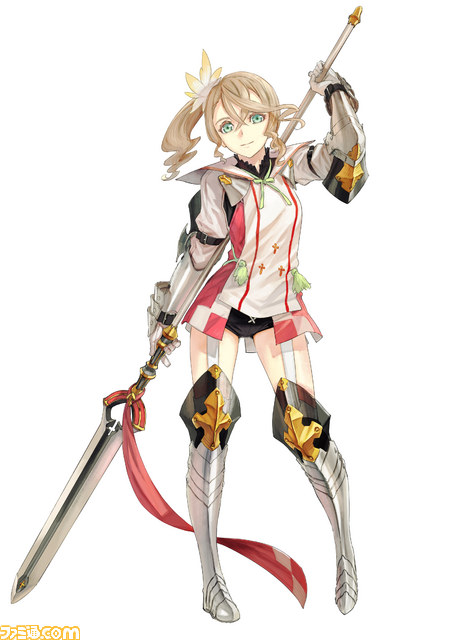 1girl, alicia_(tales), blonde_hair, boots, curly_hair, gloves, green_eyes, long_hair