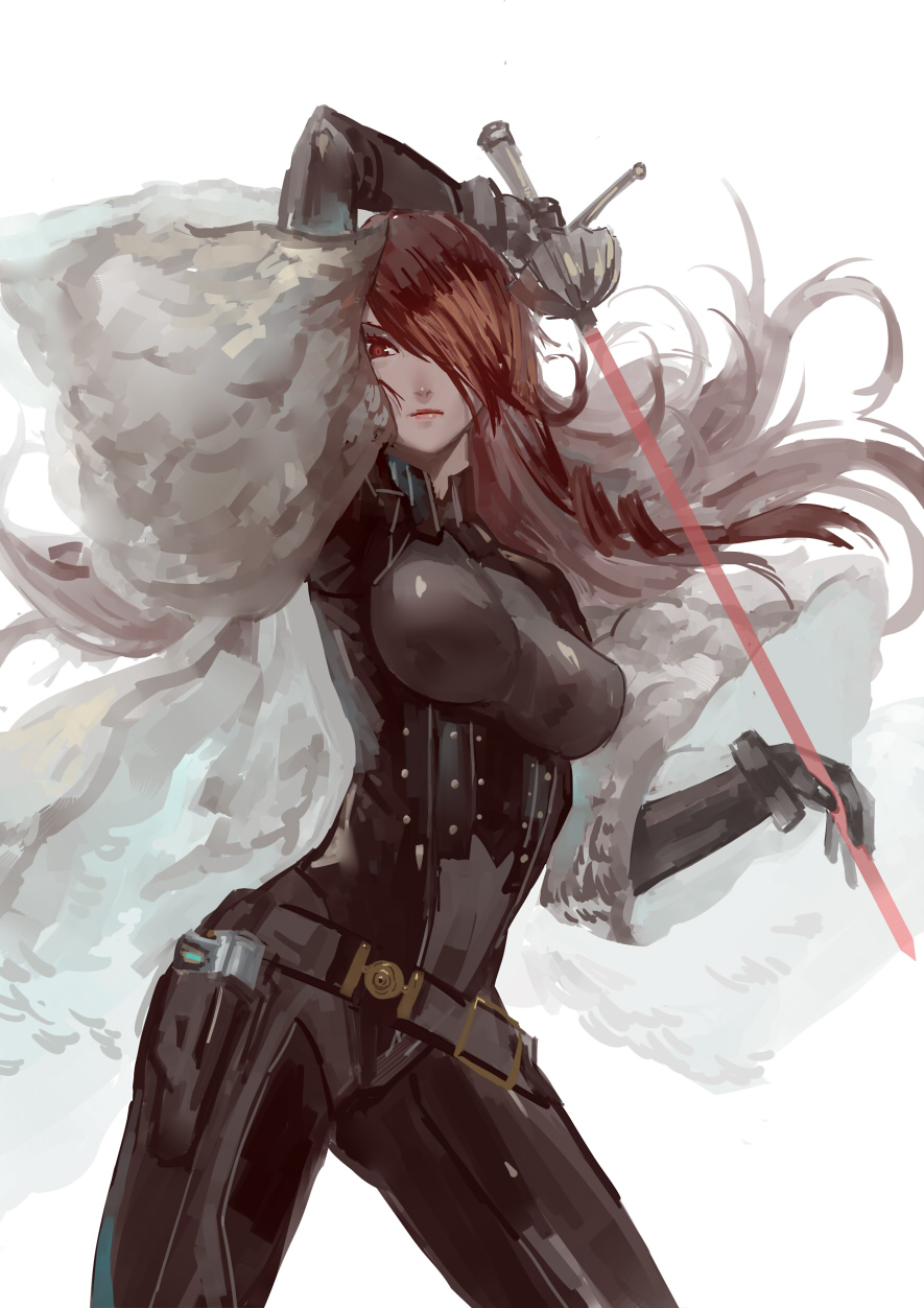 1girl, belt, hair_over_one_eye, highres, kirijou_mitsuru, long_hair, nanaya_(daaijianglin), persona