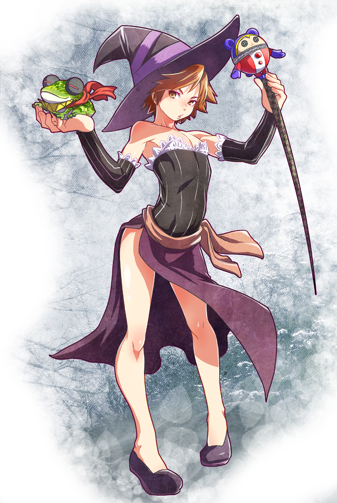 character_doll, chinjuu_hibakichi, crossdressinging, detached_sleeves, dragon's_crown, frog, hanamura_yousuke, hat