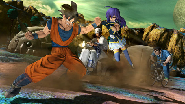 bicycle, dragon_ball, dragon_ball_z, gintama, j-stars_victory_vs, long_hair, medaka_box, messy_hair, screencap, tagme
