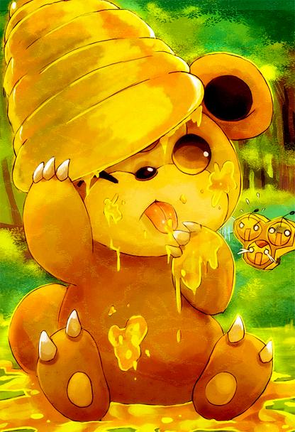 combee, honey, no_humans, o_o, outdoors, pokemon, pokemon_(creature), pokemon_(game)