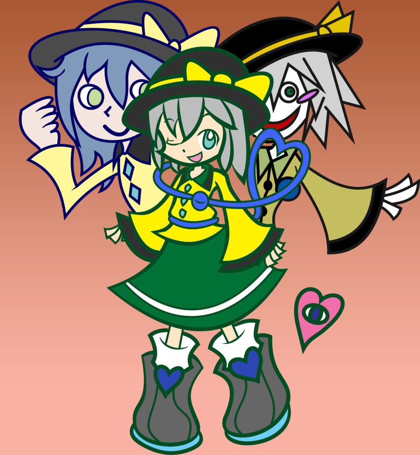 1girl, absurdres, bow, green_eyes, hat, hat_bow, heart, highres