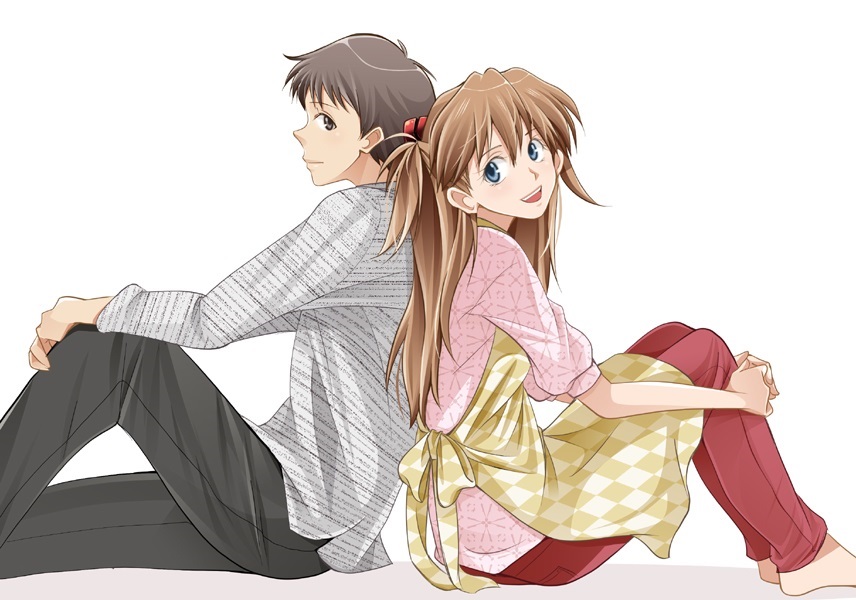 1girl, amelie, apron, black_hair, blue_eyes, brown_hair, checkered, checkered_apron