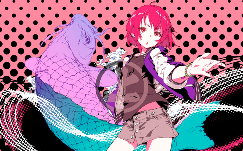 :o, bracelet, carp, highres, idolmaster, idolmaster_cinderella_girls, jacket, jewelry