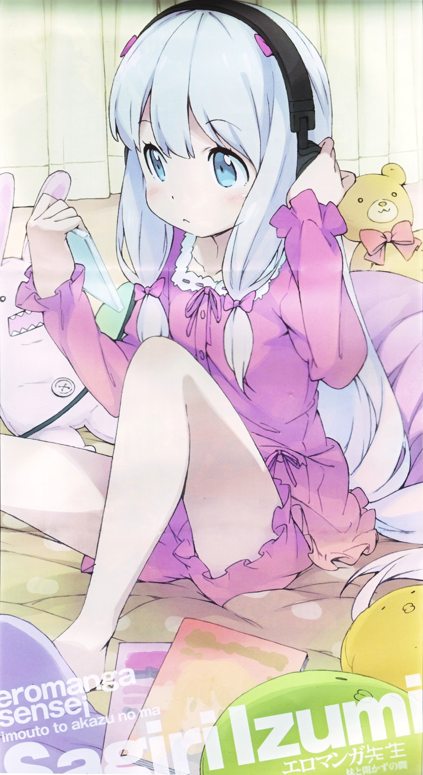 1girl, absurdres, aqua_eyes, ero_manga_sensei, highres, izumi_sagiri, kanzaki_hiro, official_art