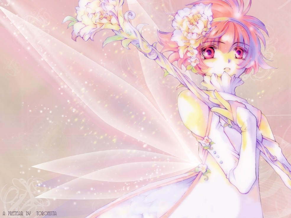 1girl, artist_request, awayuki_himeno, dress, flipped_hair, flower, hair_flower, hair_ornament