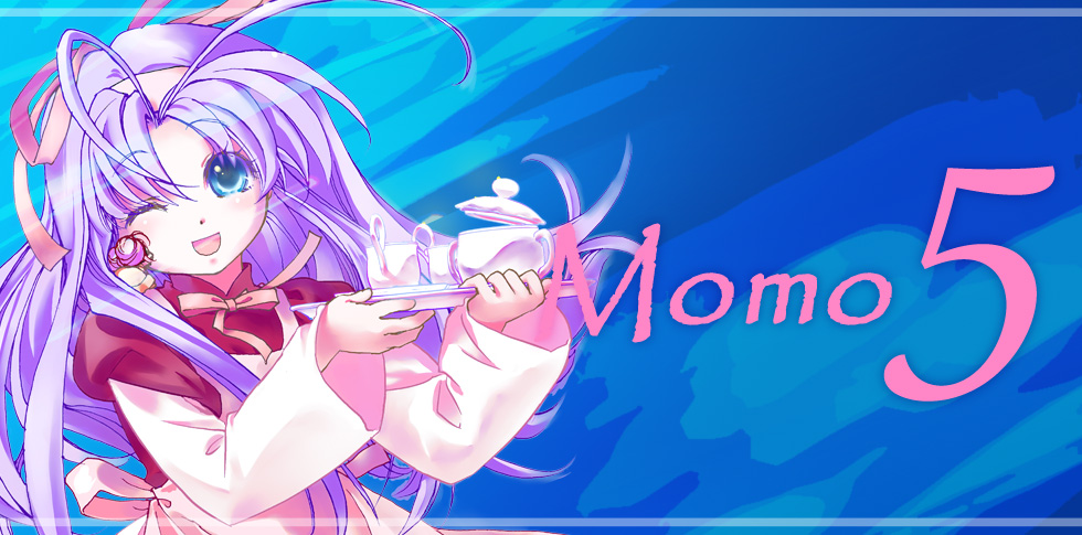2girls, blue_background, blue_eyes, cup, long_hair, mamotte_shugogetten!, minenefive, minigirl, multiple_girls, purple_hair, rishu_(mamotte_shugogetten!), shugogetten_shaolin, smile, solo, teacup, tray, waitress, wink