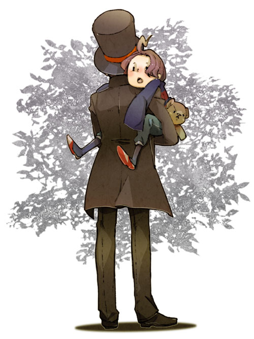 2boys, 44, :o, ahoge, alfendi_layton, alternate_costume, alternate_eye_color, alternate_hairstyle
