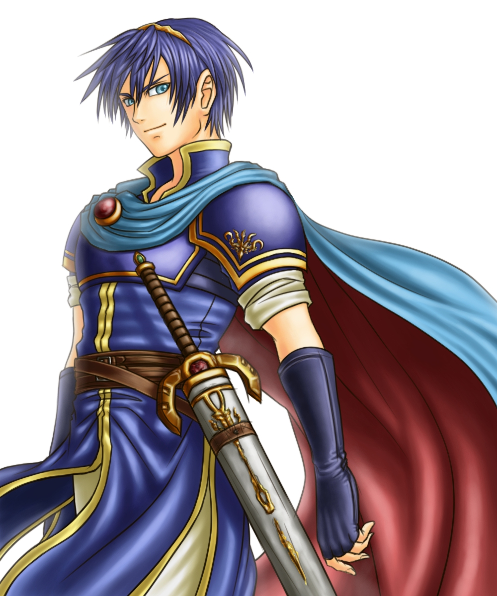 1boy, armor, belt, blue_eyes, blue_hair, cape, fingerless_gloves, fire_emblem