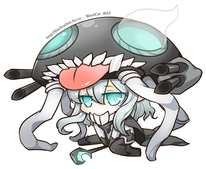 1girl, artist_name, blackcat_(blackcatbox), bodysuit, cape, chibi, gloves, glowing