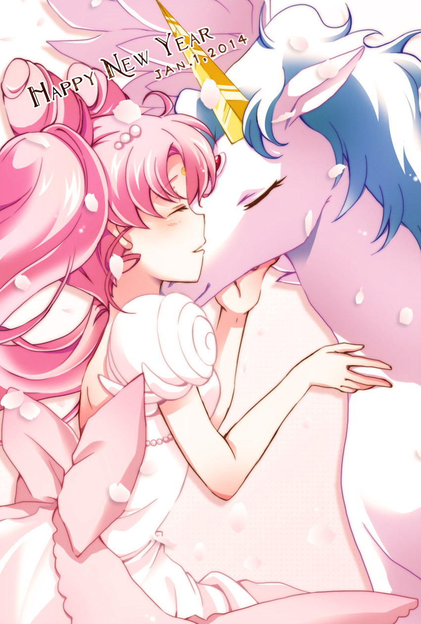 1girl, 2014, bishoujo_senshi_sailor_moon, bow, chibi_usa, closed_eyes, dated, double_bun