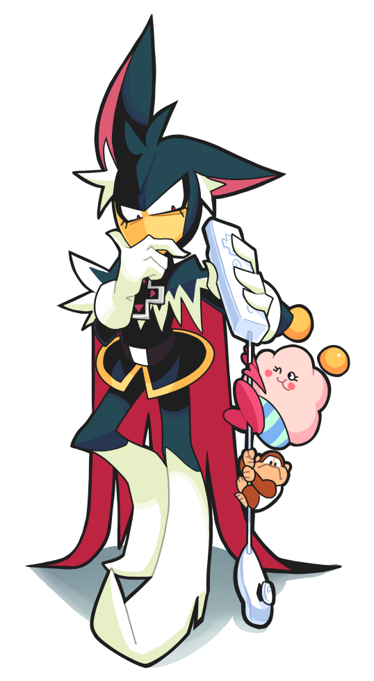 1boy, bat_ears, cape, controller, d-pad, donkey_kong, donkey_kong_arcade, draculala_(gashi-gashi)