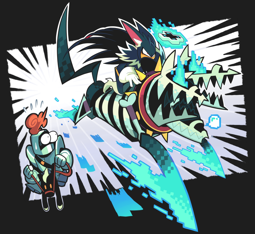 2boys, bat_ears, bulging_eyes, cerberus, d-pad, draculala_(gashi-gashi), gashi-gashi, horse