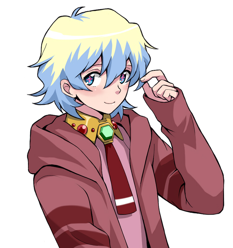 bad_id, hoodie, jewelry, multicolored_hair, nia_teppelin, oda, smile, solo
